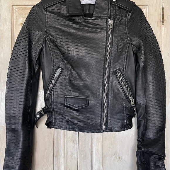 IRO Memphis Leather Jacket Black Cutouts - Picture 9 of 10